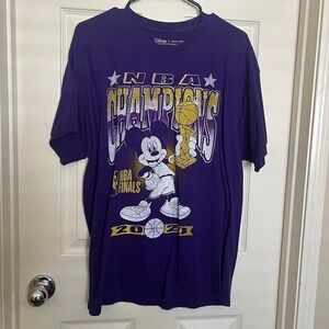 Disney x Junk Food purple NBA Champions Mickey Mouse tee